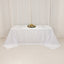 Lamour Satin 90"x132" Rectangle Tablecloth White - Soft & Silk-Like Seamless Table Cover for Weddings & Parties