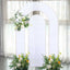 Set of 2 White Spandex Fitted Wedding Arch Covers for Round Top and Double Arch Chiara Backdrop Stands - 6ft,8ft
