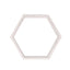 2 Pack 9" Hexagon Whitewashed Wood Centerpiece, Geometric Terrarium, Honeycomb Storage Shelf