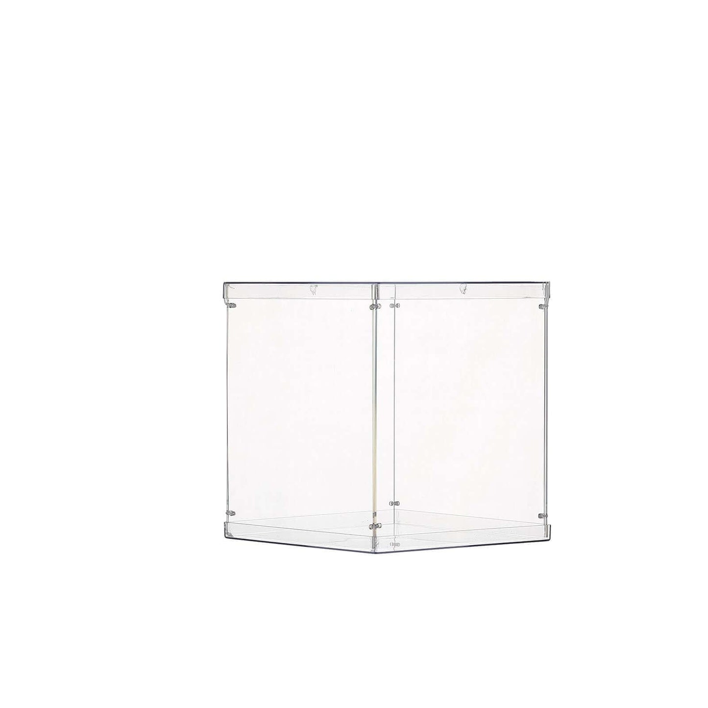 12" Clear Mirrored Acrylic Display Box, Transparent Pedestal Riser with Interchangeable Lid and Base
