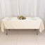 Scuba Rectangular 60"x102" Tablecloth Beige - Wrinkle Free & Stain Resistant Table Cover