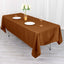 Polyester 60"x102" Rectangle Tablecloth Cinnamon Brown - Durable and Stylish Table Cover