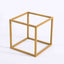 2-Pack Metal Flower Stands Gold Geometric Wedding Centerpieces Square Frame - Compact Design 8"