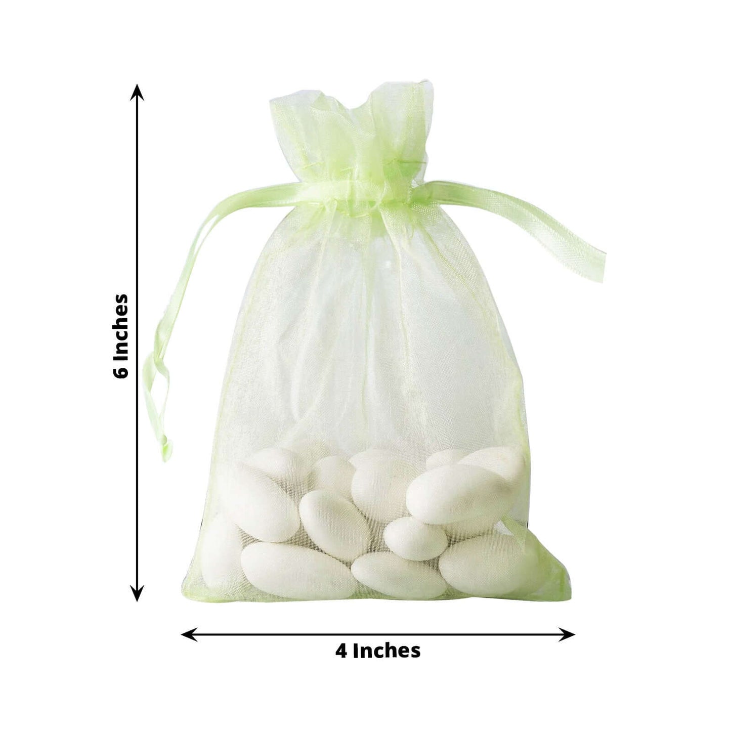10 Pack 4"x6" Mint Organza Drawstring Wedding Party Favor Gift Bags - Clearance SALE