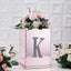 Decorative Rhinestone Alphabet "K" Letter Stickers, Glitter Adhesive Craft Letters Silver DIY Sparkle Embellishments 8"
