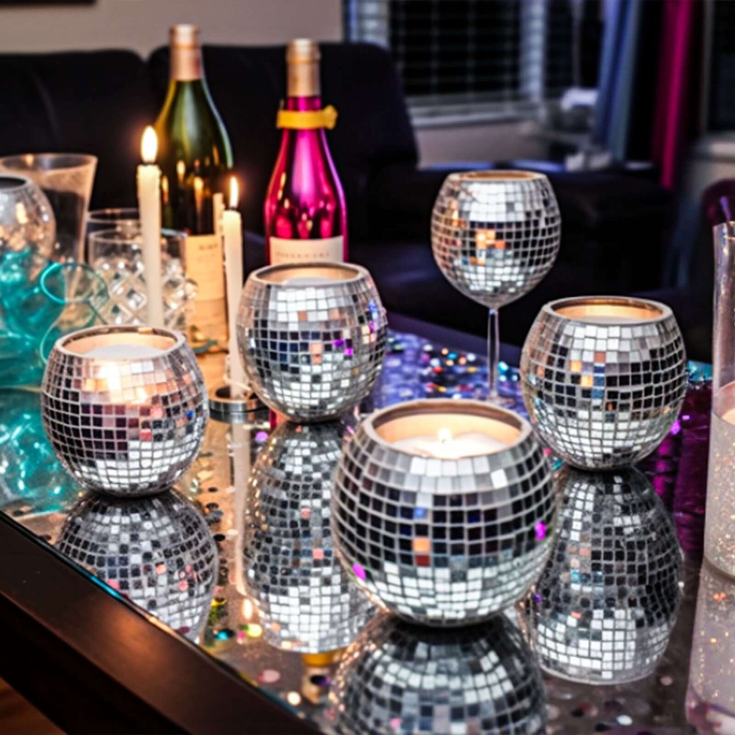 3 Pack Silver Self-Adhesive Glass Mirrors Mosaic Rolls, 9ft Mini Square Real Glass Mirror Tiles Stickers