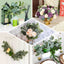 14 Stems Real Touch 12" Artificial Eucalyptus Leaf Flower Bouquet, Faux Silver Dollar Branches, Vase Floral Arrangement