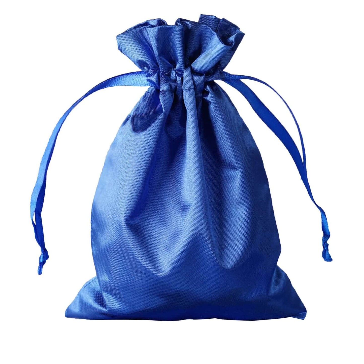 12 Pack 5"x7" Royal Blue Satin Drawstring Wedding Party Favor Gift Bags