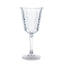 6 Pack Shatterproof Plastic Cocktail Glasses Clear with Embossed Leaf Pattern, 10oz Reusable Wine Glasses - 8"