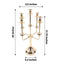 5-Arm Taper Candelabra Wedding Candle Holder Gold Metal Table Display - Perfect for Events 20"