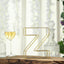 8" Tall Gold Freestanding 3D Decorative Wire Letter, Wedding Centerpiece - Z