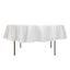 Fire Retardant Premium Polyester 90" Round Tablecloth White - Stylish High-Performance Table Cover for Large Gatherings