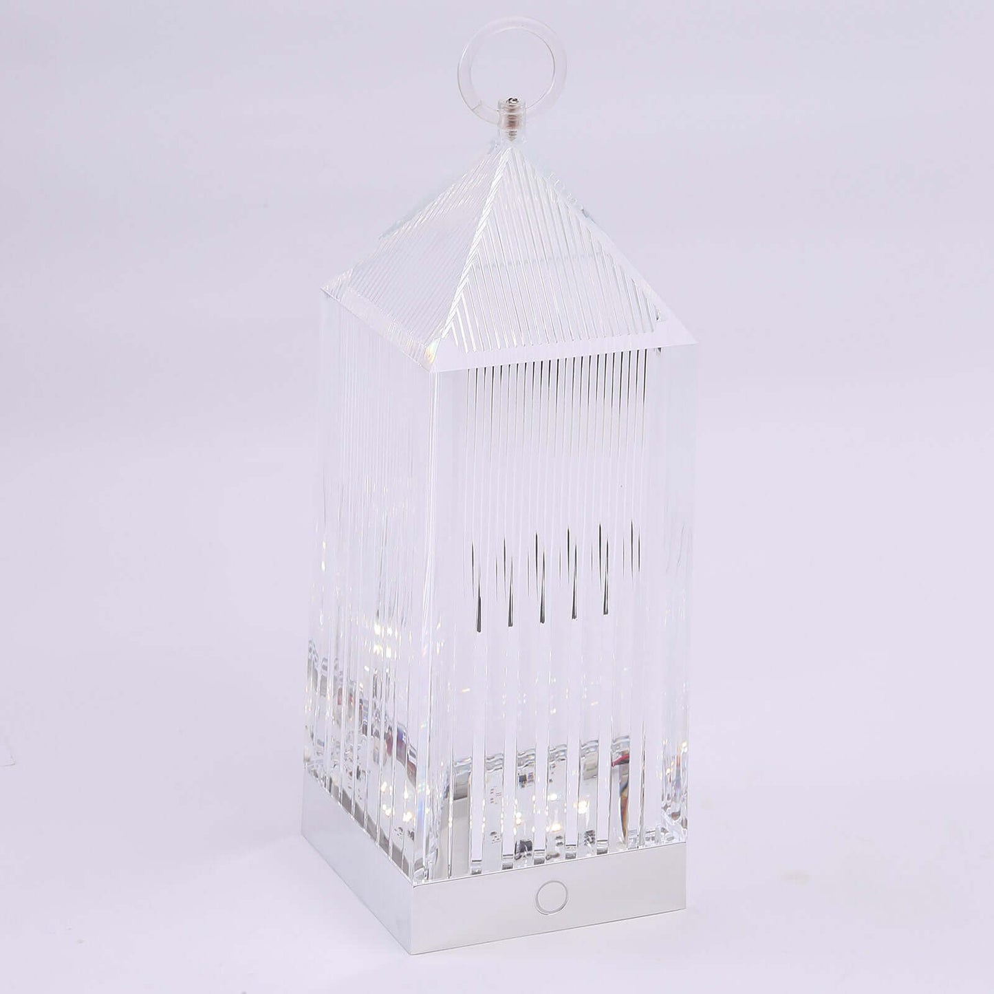 Acrylic LED Lantern Lamp Retro Lighthouse Design Rechargeable - Touch Control Crystal Decorative Night Light 11"