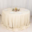 Scuba Round 132" Tablecloth Beige - Wrinkle Free & Stain Resistant Seamless Table Cover