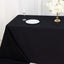 100% Cotton 90"x132" Rectangle Tablecloth Black Linen - Seamless, Soft & Breathable Table Cover