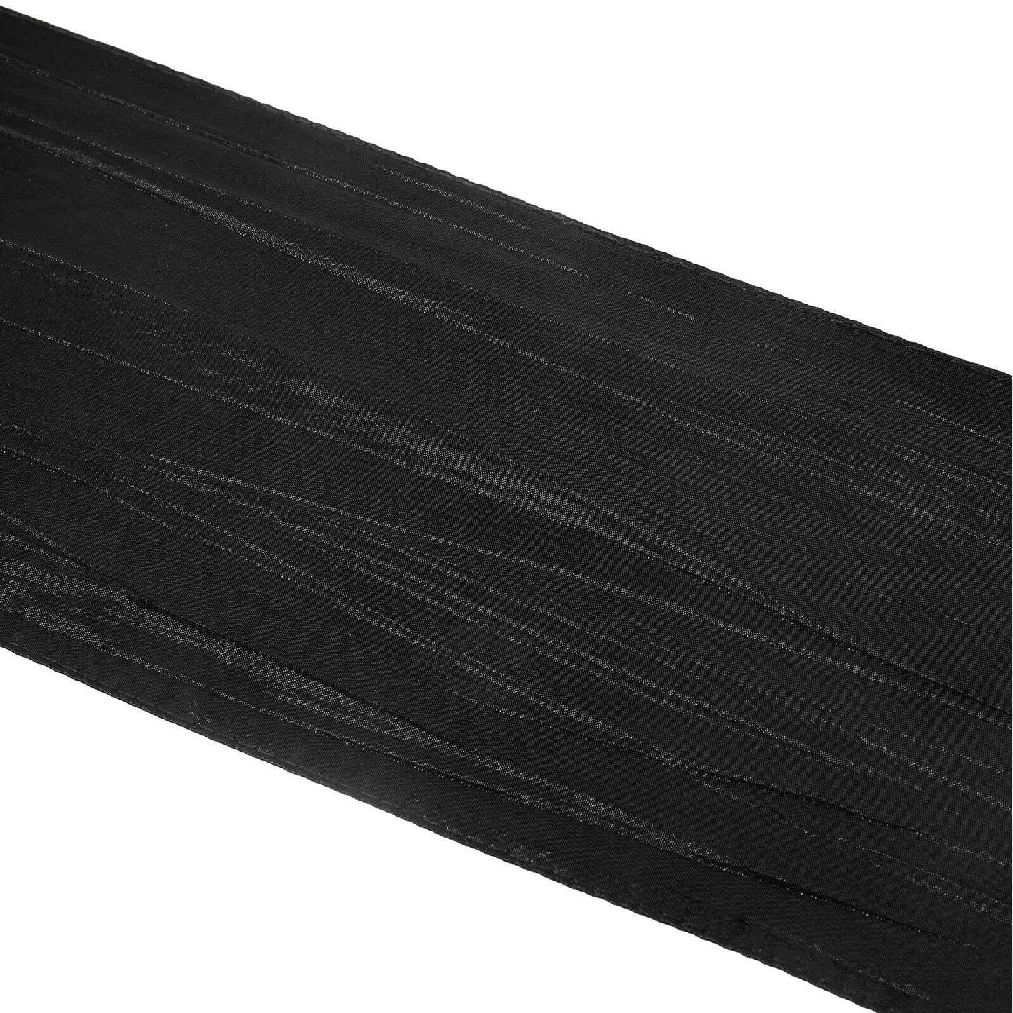 5 Pack Taffeta 6"x106" Chair Sashes Black Accordion Crinkle Texture - Stylish Decor for Weddings & Gatherings