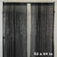 2 Pack Black Sequin Curtains With Rod Pocket Window Treatment Panels - 52"x64"