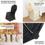 Spandex Chair Cover with Ruched Swag Back and Foot Pockets for Banquet Chairs Black - Fitted Slipcover
