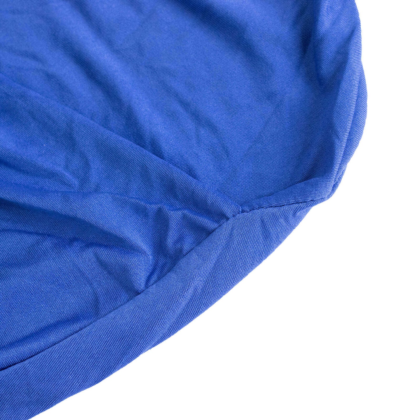 Stretch Spandex Chair Cover Royal Blue for Folding Chairs - Secure Fit Slipcover with Silver Rhinestone Buckled Sash Band