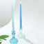 8-Pack LED Flickering Lighting Mixed Blue - Flameless Battery Operated Taper Candles 11"