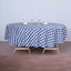 Polyester 108" Round Tablecloth White/Navy Blue - Checkered Buffalo Plaid Table Cover