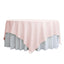 Polyester 90"x90" Table Overlay Square Tablecloth Blush - Wrinkle-Resistant & Durable Table Cover