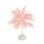 Table Lamp Feather Design Blush LED Battery Operated - Cordless Wedding Centerpiece 15"