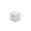 2-Pack LED Flameless Cube Candles Flickering Warm White/White - Battery Operated Bubble Design 2"