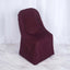 Polyester Slip On Folding Chair Covers Burgundy - Stain-Resistant Reusable Durable Fabric
