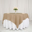 Faux Burlap 90"x90" Table Overlay Square Tablecloth Natural - Boho Chic Design for Stylish Celebrations