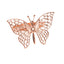 4 Pack Rose Gold Metal Butterfly Napkin Rings, Decorative Laser Cut Cloth Napkin Holders