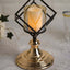3-Tier Candle Holder Black Geometric Design with Amber Glass Votives & Gold Trim - Modern Decor for Weddings 28" Tall