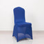 Spandex Chair Cover with Silver Rhinestone Buckled Sash Band Royal Blue - Stretch Fitted Slipcover