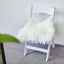 Faux Sheepskin 20" Cushion Cover with Soft Plush Finish White - Stylish Small Shag Area Rug for Events