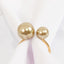 10 Pack Champagne Pearl Metal Napkin Holders Dining Table Decor, Elegant Round Wedding Napkin Rings - 2.5"
