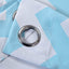 2 Pack White Light Blue Chevron Design Thermal Blackout Curtains With Chrome Grommet Window Treatment Panels - 52"x84"
