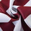 2 Pack White Burgundy Chevron Print Thermal Blackout Window Curtain Grommet Panels, Noise Canceling Curtains - 52"x108"