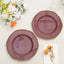 10-Pack Plastic Dinner Plates in Cinnamon Rose with Gold Scalloped Rim - Disposable Party Plates 9"