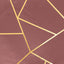 Polyester 60"x102" Rectangle Tablecloth Cinnamon Rose with Gold Foil Geometric Pattern - Wrinkle-Resistant & Durable Table Cover