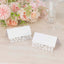 50-Pack Wedding Place Cards with Laser Cut Leaf Vine Design White - Printable Reservation Seating Tent Cards 210 GSM