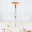Acrylic Crystal Pillar Candle Stand Gold/Clear - Table Centerpiece and Wedding Flower Bowl Pedestal 24"