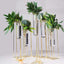 Set of 5 Wedding Centerpieces Gold Frame Conjoined Geometric Design - Test Tube Hydroponic Vases 12"