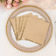 50-Pack Paper Beverage Napkins with Gold Foil Edge Natural - Disposable 2 Ply Cocktail Napkins for Events 6.5"x6.5"