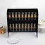 2-Tier Champagne Glass Holder Display Stand Table Top in Glossy Black - Modern Stemware Rack Cocktail Drink Holder with 18 Hooks for Events & DIY Bars 25"