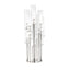 10-Arm Round Cluster Crystal Candelabra with Mirror Base Clear - Sparkling Candle Holder for Votive & Pillar Candles 47"