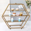3-Tier Metal Hexagon Cupcake Stand Matte Gold - Stylish Geometric Dessert Holder Appetizer Display for Modern Weddings Dessert Buffets & Celebrations 21"
