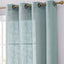 2 Pack Handmade Dusty Blue Faux Linen Curtains 52"x64", Curtain Panels With Chrome Grommets