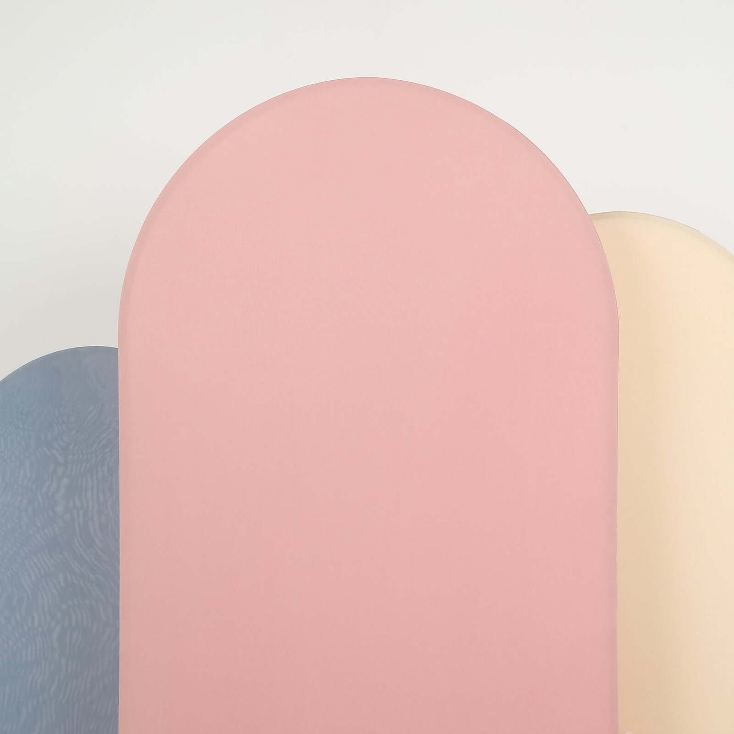 7ft Matte Dusty Rose Spandex Fitted Chiara Backdrop Stand Cover For Round Top Wedding Arch