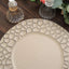 6-Pack Round Charger Plates 13" in Taupe with Hammered Rim, Matte Finish Modern Dinner Charger Tableware