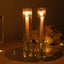 2-Pack Clear Ribbed Glass Hurricane Shades Open End Design - Stylish Candelabra Pillar Candle Holder Table Centerpiece 10"